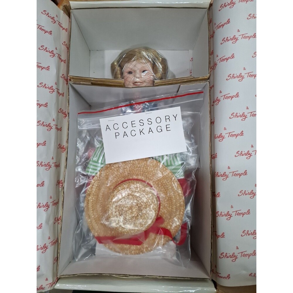 Danbury Mint Shirley Temple Heidi 14" Porcelain Doll New In Box with Paperwork